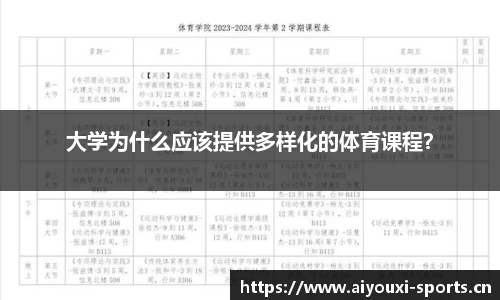 大学为什么应该提供多样化的体育课程？